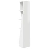 Corner Cabinet High Gloss White 27,5x27x140cm Engineered Wood - Close-Up Angle