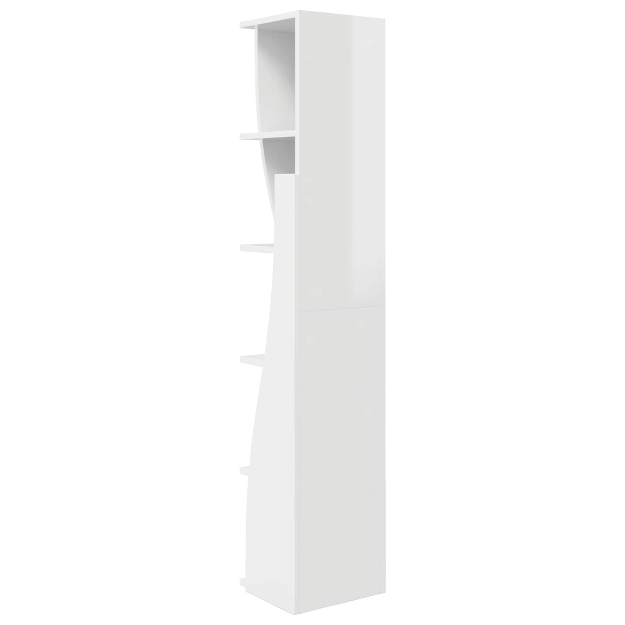 Corner Cabinet High Gloss White 27,5x27x140cm Engineered Wood
