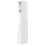 Corner Cabinet High Gloss White 27,5x27x140cm Engineered Wood - Close-Up Angle