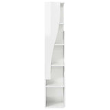 Corner Cabinet High Gloss White 27,5x27x140cm Engineered Wood - 45-Degree Angle