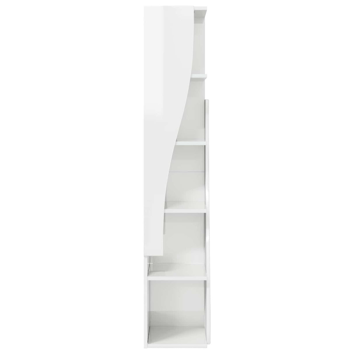 Corner Cabinet High Gloss White 27,5x27x140cm Engineered Wood