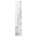 Corner Cabinet High Gloss White 27,5x27x140cm Engineered Wood