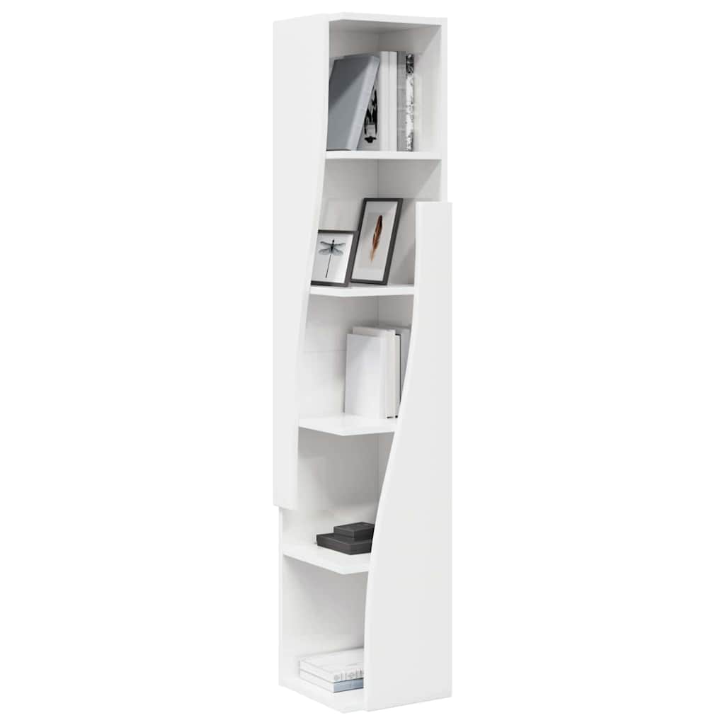 Corner Cabinet High Gloss White 27,5x27x140cm Engineered Wood
