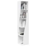 Corner Cabinet High Gloss White 27,5x27x140cm Engineered Wood - Side View