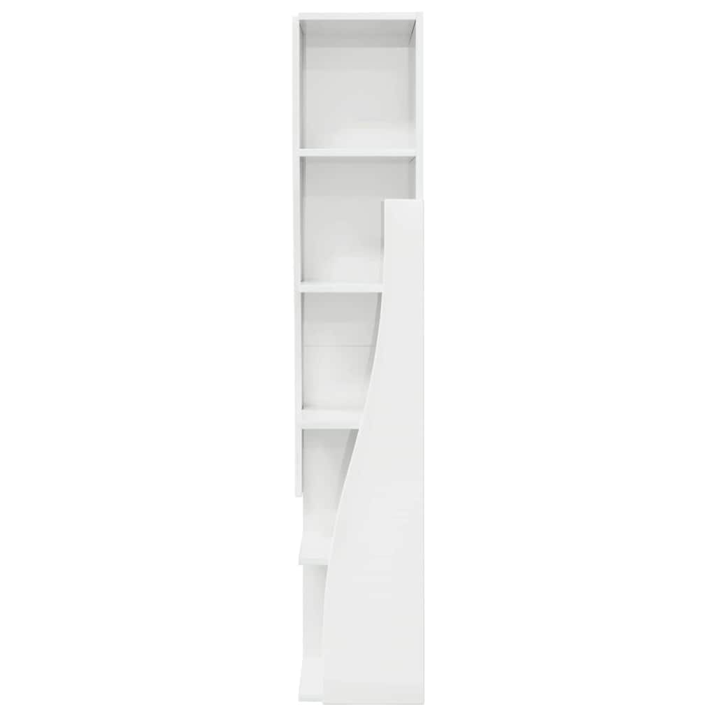 Corner Cabinet High Gloss White 27,5x27x140cm Engineered Wood