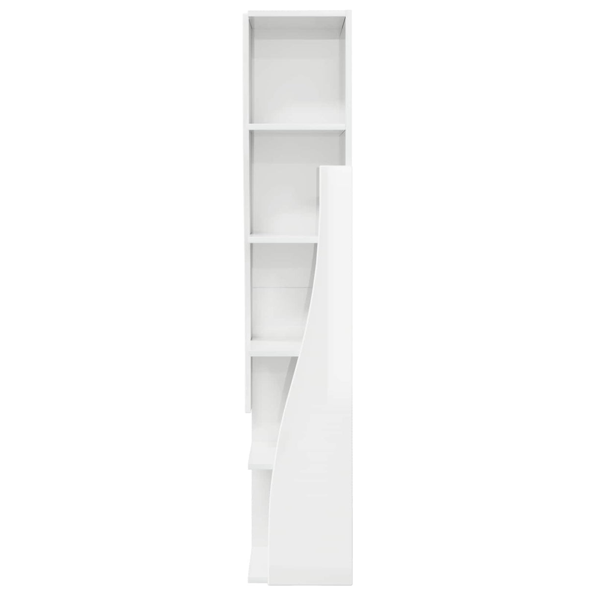 Corner Cabinet High Gloss White 27,5x27x140cm Engineered Wood