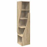 Corner Cabinet Sonoma Oak 32x32x140cm Engineered Wood - Front View