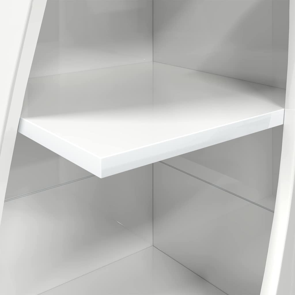 Corner Cabinet High Gloss White 32x32x140cm Engineered Wood
