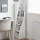 Corner Cabinet High Gloss White 32x32x140cm Engineered Wood - Top-Down View