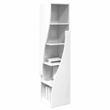 Corner Cabinet High Gloss White 32x32x140cm Engineered Wood - Side View