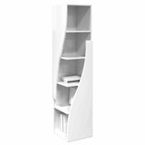 Corner Cabinet High Gloss White 32x32x140cm Engineered Wood - Side View
