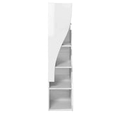 Corner Cabinet High Gloss White 32x32x140cm Engineered Wood
