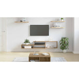 WallTVStand 150x25x28,5cm Engineered Wood - Close-Up Angle