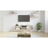 WallTVStand 120x25x28,5cm Engineered Wood - Close-Up Angle