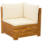 4 pcs Outdoor Sofa Set Solid Acacia Wood Brown