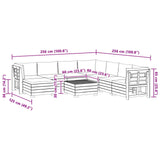 Outdoor Sofa Set with Cushion 9 Piece Brown Solid Acacia Wood - Extra Image