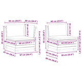 Outdoor Sofa Set with Cushion 4 Piece Brown Solid Acacia Wood