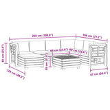 Outdoor Sofa Set with Cushion 8 Piece Brown Solid Acacia Wood - Extra Image