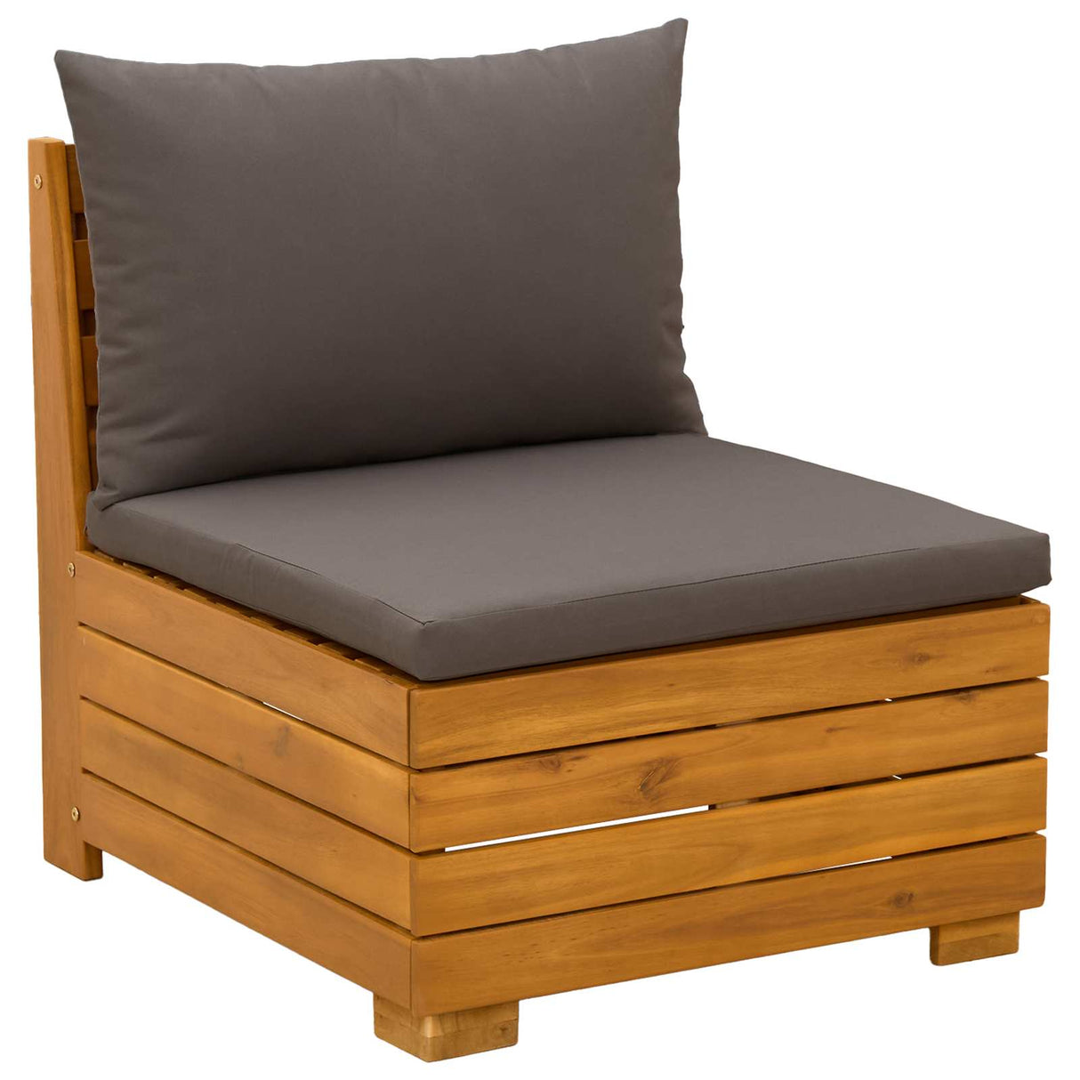Outdoor Sofa Set with Cushion 11 Piece Brown Solid Acacia Wood
