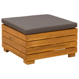 Outdoor Sofa Set with Cushion 6 Piece Brown Solid Acacia Wood