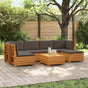 7 pcs Outdoor Sofa Set Solid Acacia Wood Brown