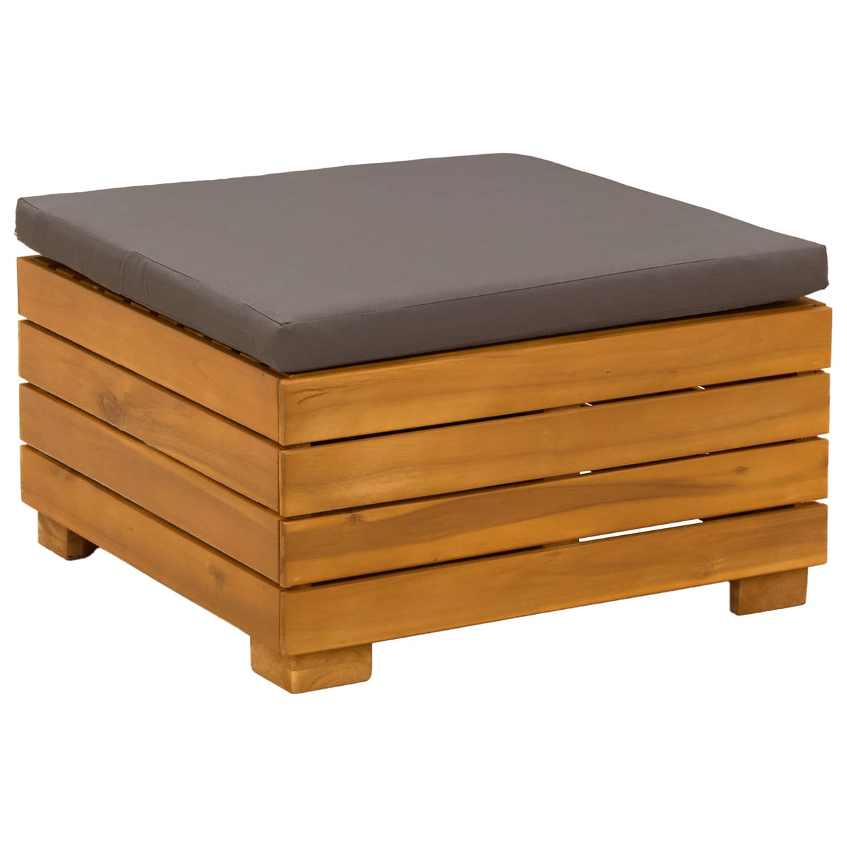 Outdoor Sofa Set with Cushion 7 Piece Brown Solid Acacia Wood