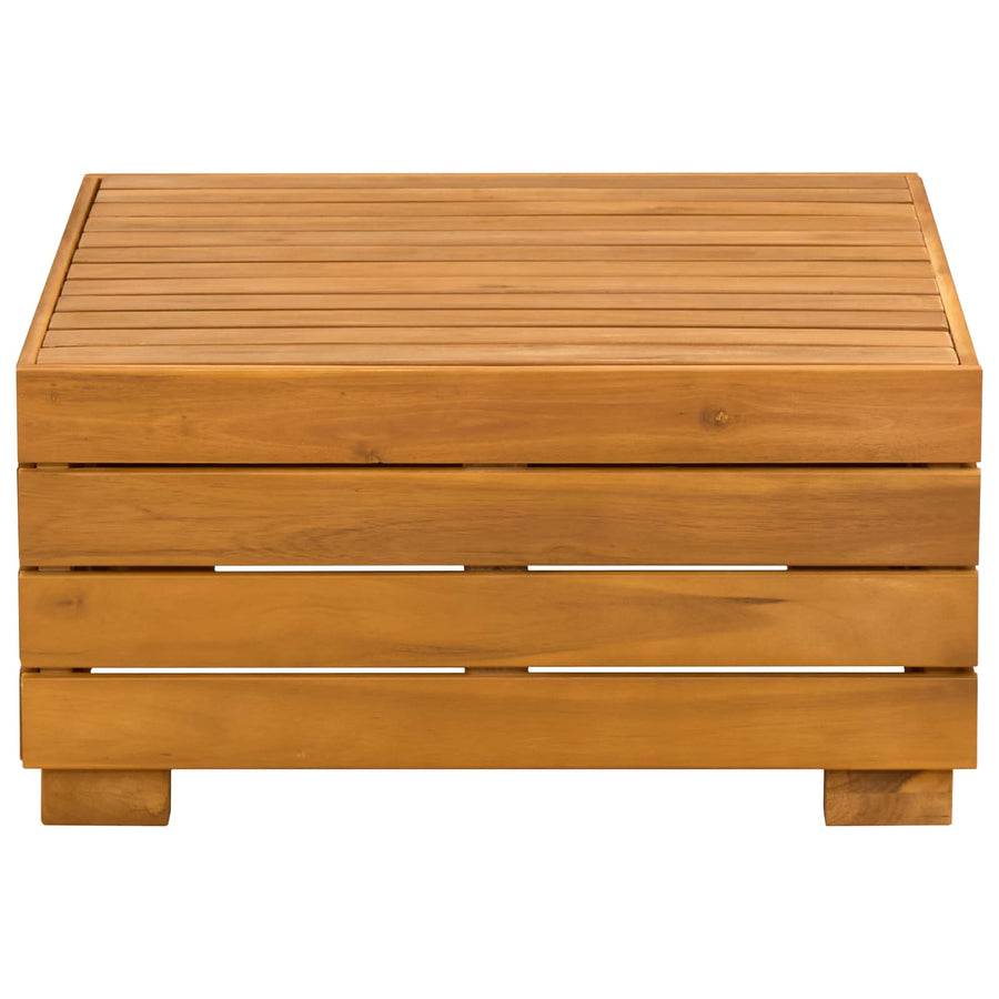 Garden Side Table Solid Acacia Wood Brown 60 x 60 x 30 cm