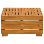 Garden Side Table Solid Acacia Wood Brown 60 x 60 x 30 cm
