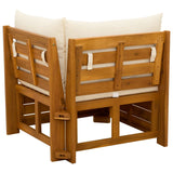 Garden Sofa Corner Solid Acacia Wood Brown