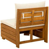 Garden Middle Sofa Solid Acacia Wood Brown