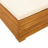 Garden Footstool Solid Acacia Wood Brown - Top-Down View
