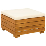 Garden Footstool Solid Acacia Wood Brown