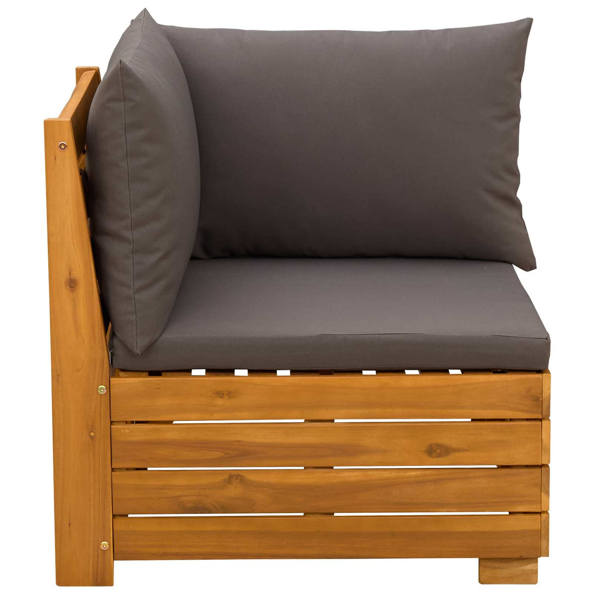 Garden Sofa Corner Solid Acacia Wood Brown