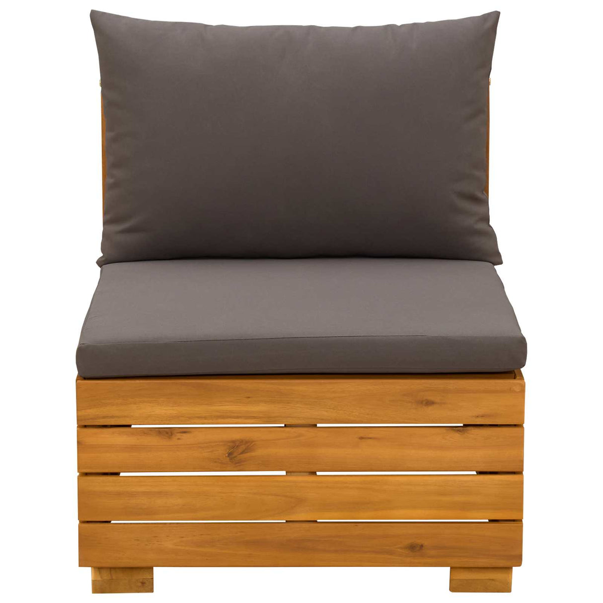 Garden Middle Sofa Solid Acacia Wood Brown