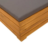 Garden Footstool Solid Acacia Wood Brown - Top-Down View