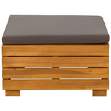 Garden Footstool Solid Acacia Wood Brown