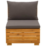 Garden Lounge Set 2 pcs 2-Seater Solid Acacia Wood Brown