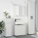 Bathroom Furniture Set 4 pcs White Engineered Wood