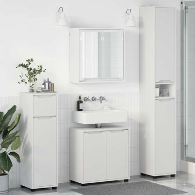 Bathroom Furniture Set 4 pcs White 30.5 x 30 x 195 cm