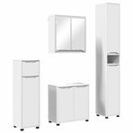 Bathroom Furniture Set 4 pcs White Engineered Wood