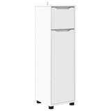 Bathroom Furniture Set with Drawer 4 pcs White Engineered Wood - Low Angle