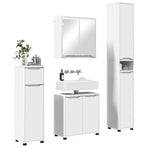 Bathroom Furniture Set 4 pcs White Engineered Wood
