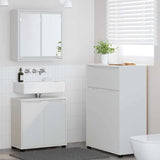 Bathroom Furniture Set with Drawer 3 pcs White Engineered Wood