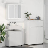 Bathroom Furniture Set with Drawer 3 pcs White Engineered Wood - Top-Down View