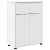 Bathroom Furniture Set with Drawer 3 pcs White Engineered Wood - Close-Up Angle