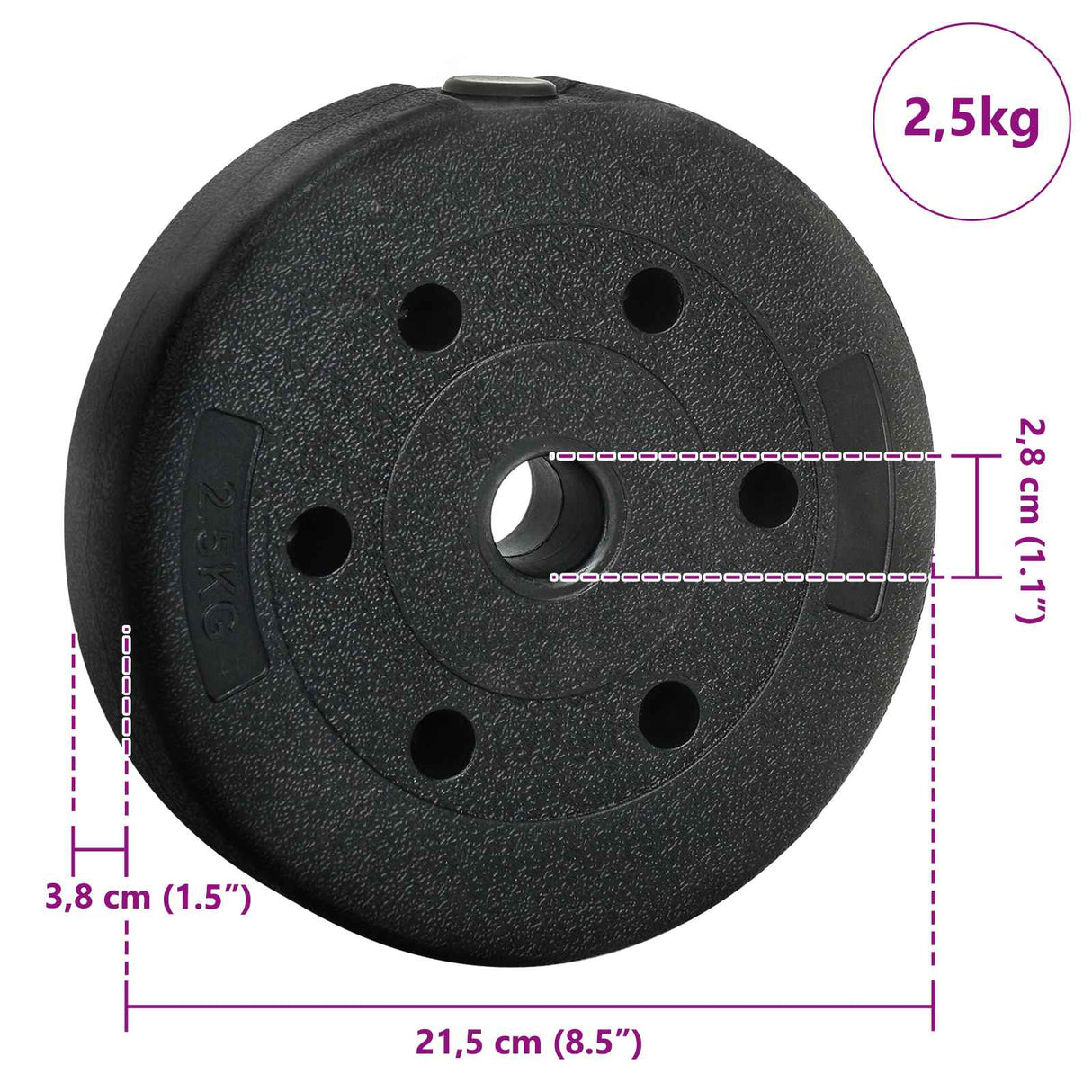 2-in-1 Dumbbell Set 30kg Black and Red Cement and Iron Sand