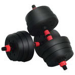 4-in-1 Dumbbell Set 30kg Black and Red Cement and Iron Sand