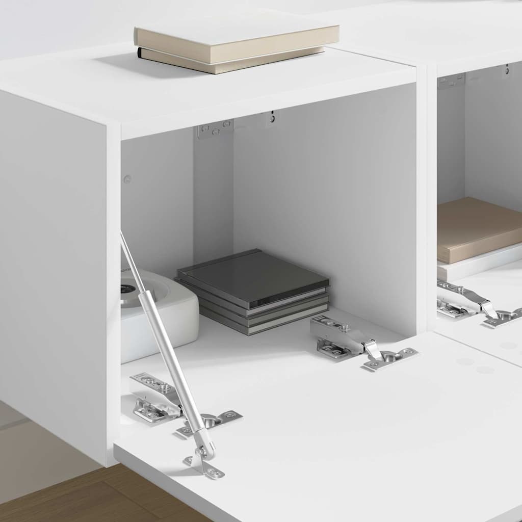TV Wall Cabinet 2 pcs White 60 x 31 x 29.5 cm Engineered Wood
