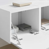 TV Wall Cabinet 2 pcs White 60 x 31 x 29.5 cm Engineered Wood - Top-Down View