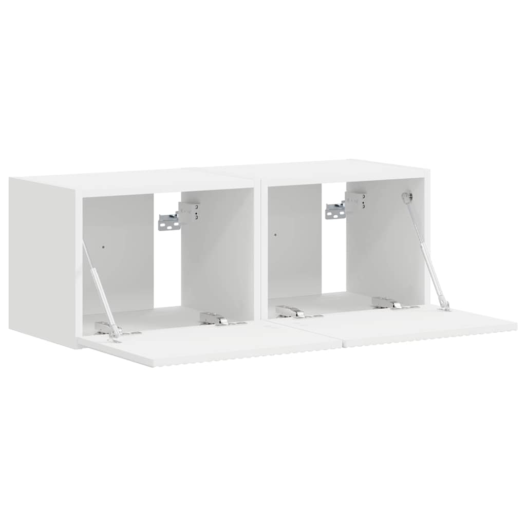 TV Wall Cabinet 2 pcs White 60 x 31 x 29.5 cm Engineered Wood